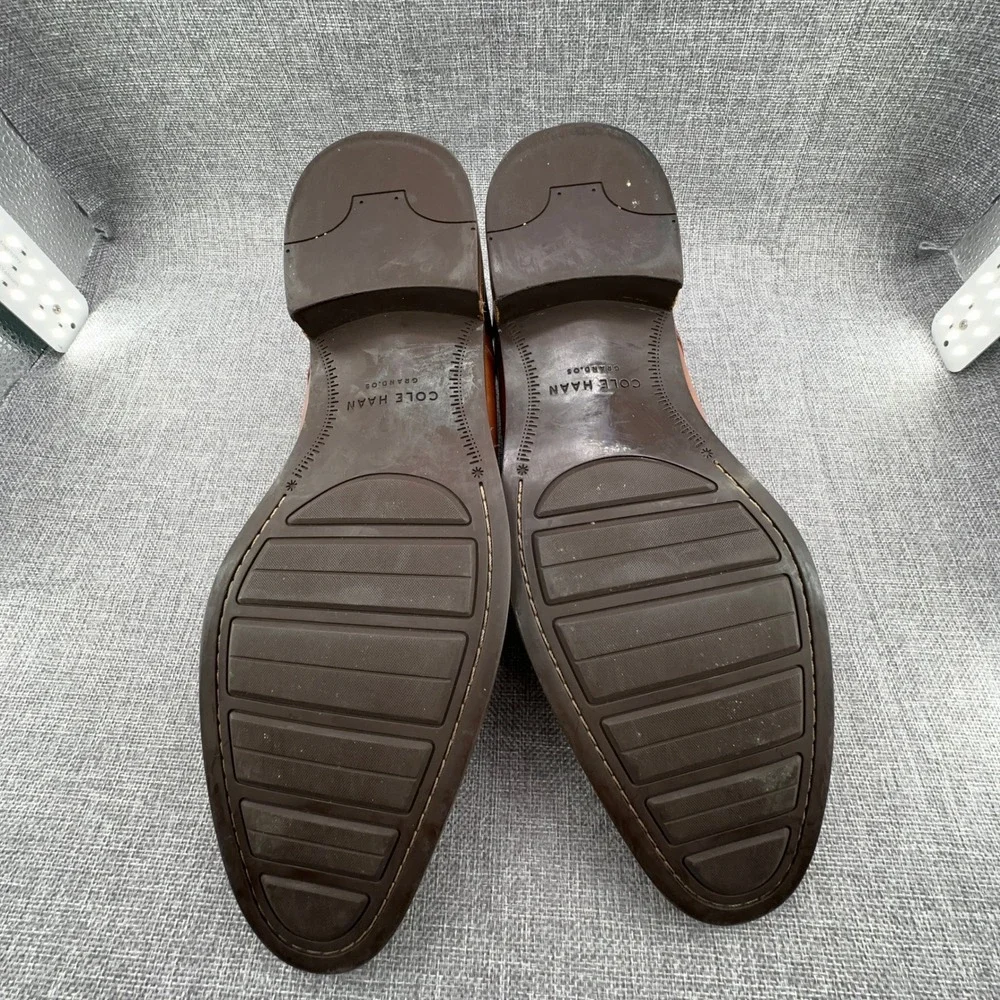 Cole Haan Lenox Hill Split-Toe Oxfords Mens 12M British Tan Leather Dress Shoes